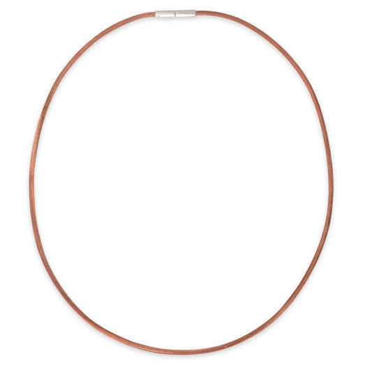 Collar Cuero, Acero inoxidable 45 cm Ø2 mm