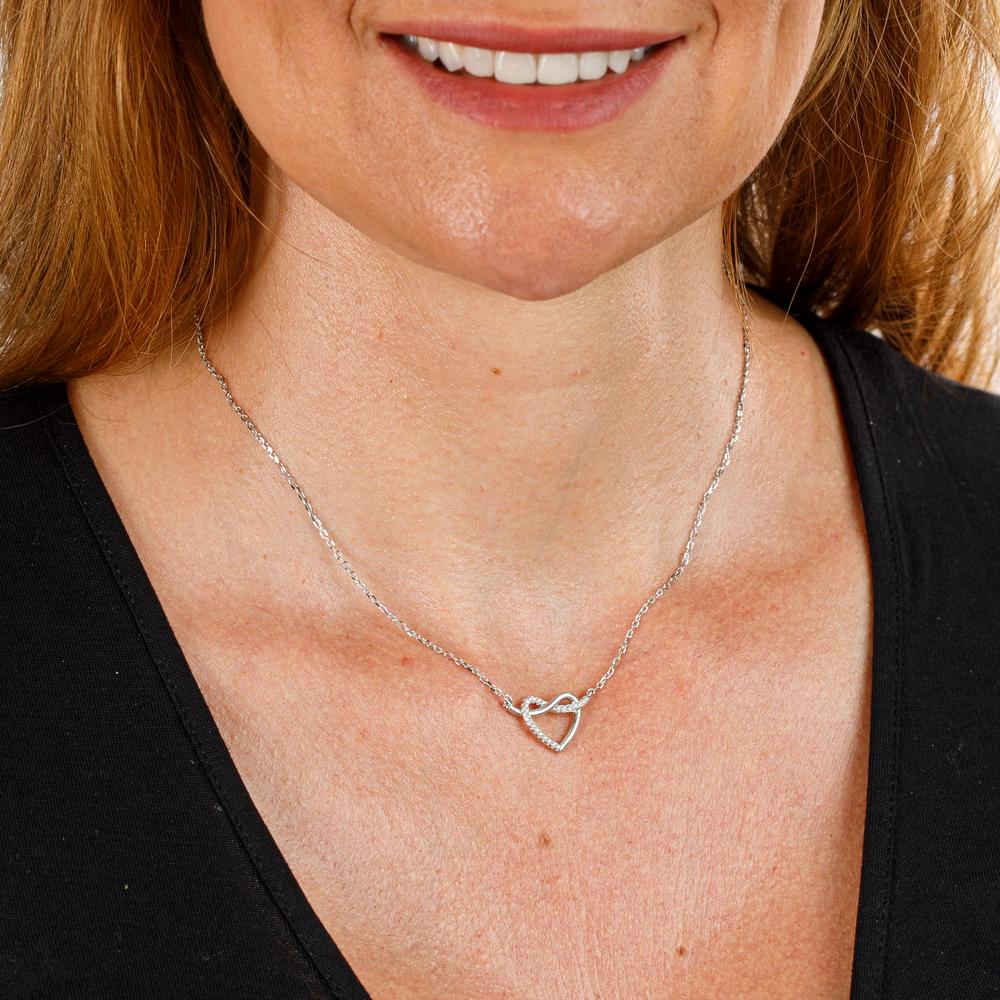Collar Plata Circonita Rodio plateado Corazón 40-45 cm Ø14 mm