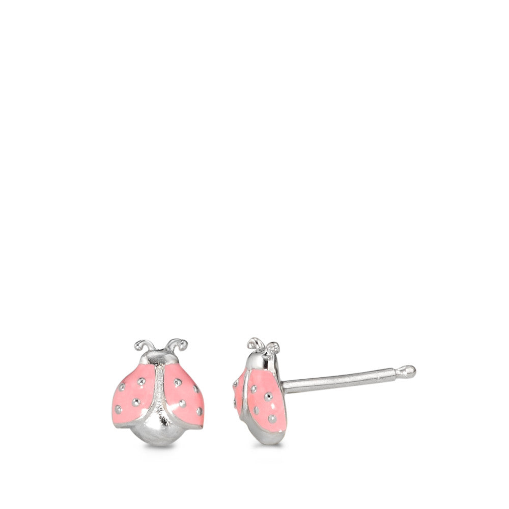 Pendientes Plata Rodio plateado mariquita Ø6.5 mm