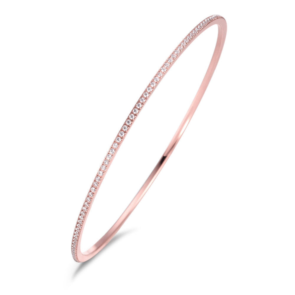 Brazalete Acero inoxidable Circonita Rosa Recubierto de IP Ø65 mm