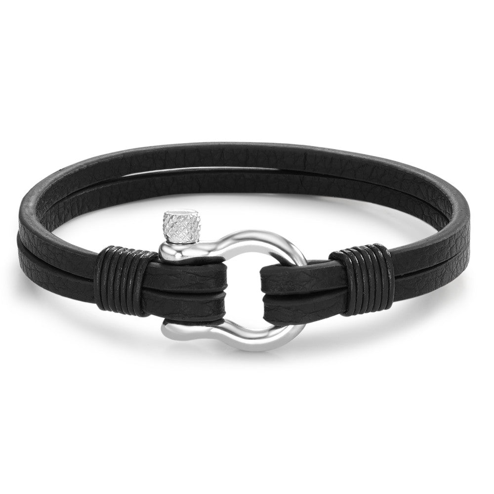 Pulsera Cuero, Acero inoxidable 18.5 cm