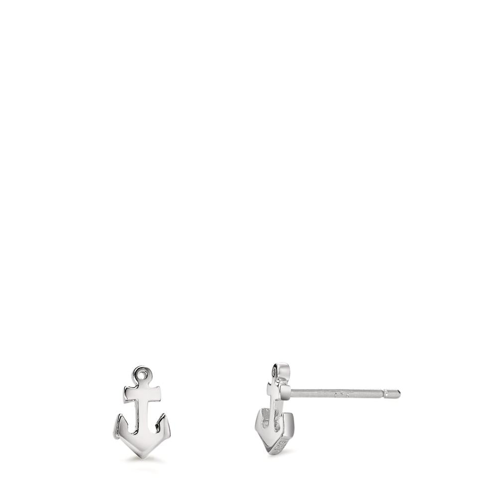 Pendientes Plata Rodio plateado Ancla