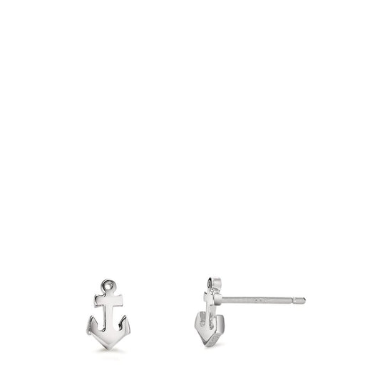 Pendientes Plata Rodio plateado Ancla