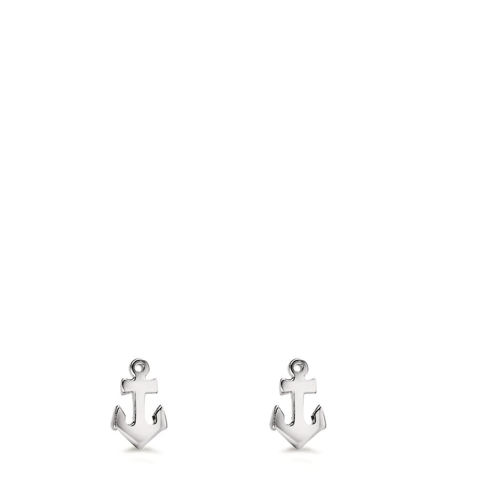 Pendientes Plata Rodio plateado Ancla