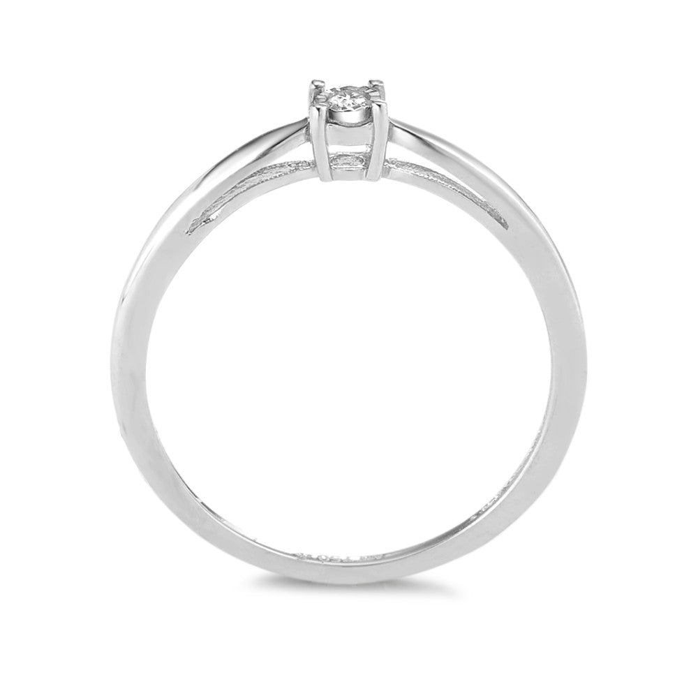 Anillo solitario 750/oro blanco de 18 quilates Diamante 0.03 ct, w-pi2