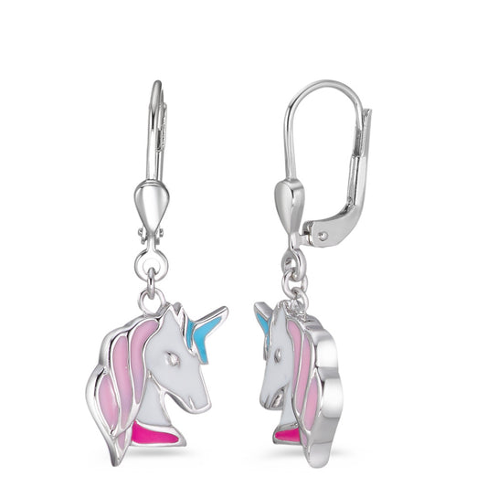 Pendientes Plata Pintado/lacado Unicornio