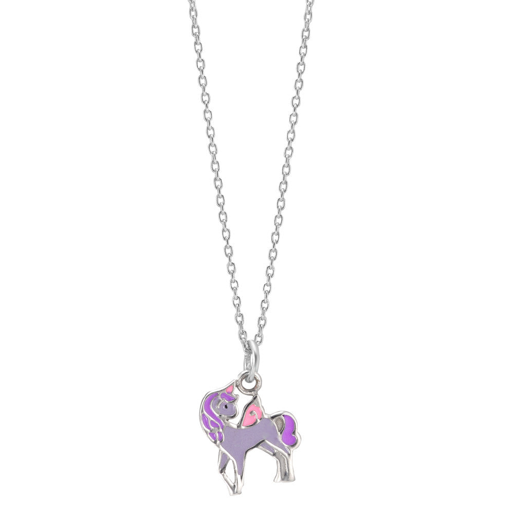 Collar Plata Rodio plateado Unicornio 36-38 cm