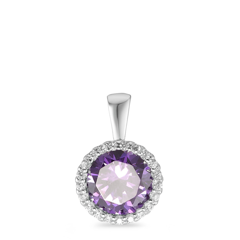 Colgante Plata Circonita Violeta Rodio plateado Ø9 mm