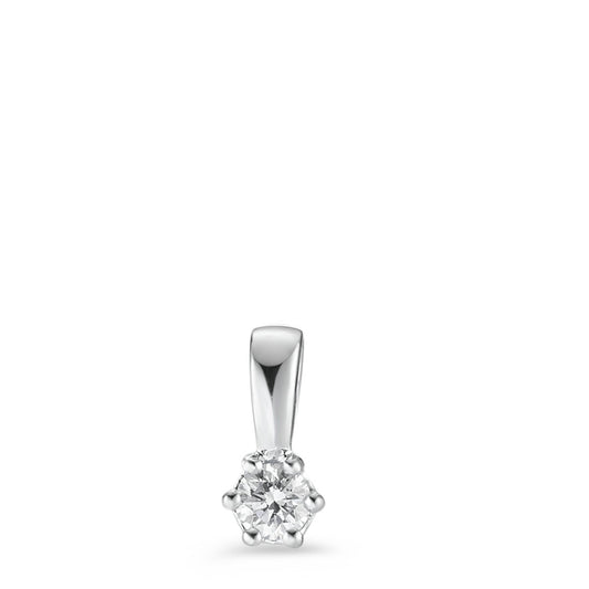 Colgante 750/oro blanco de 18 quilates Diamante blanco, 0.10 ct, [Brillant], w-si Ø4 mm