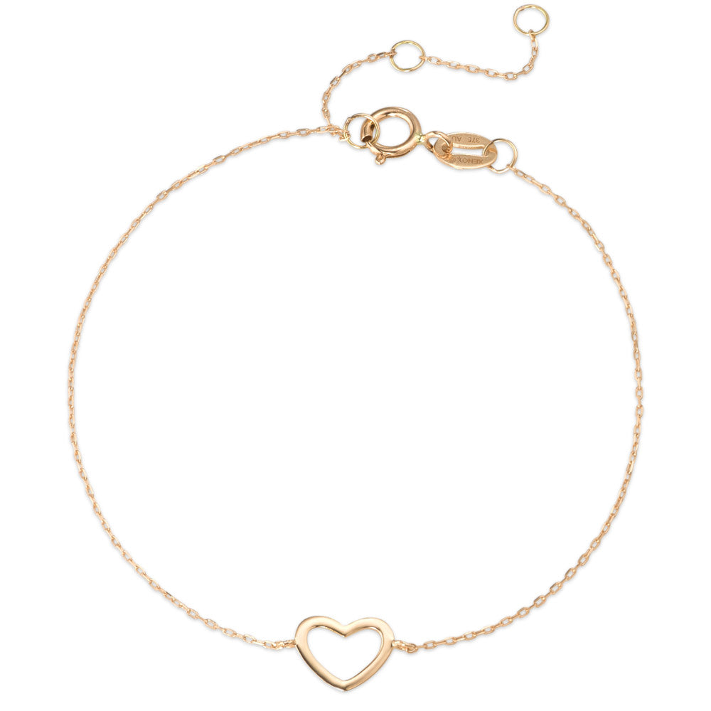 Pulsera Oro amarillo de 375/9K Corazón 15-18 cm