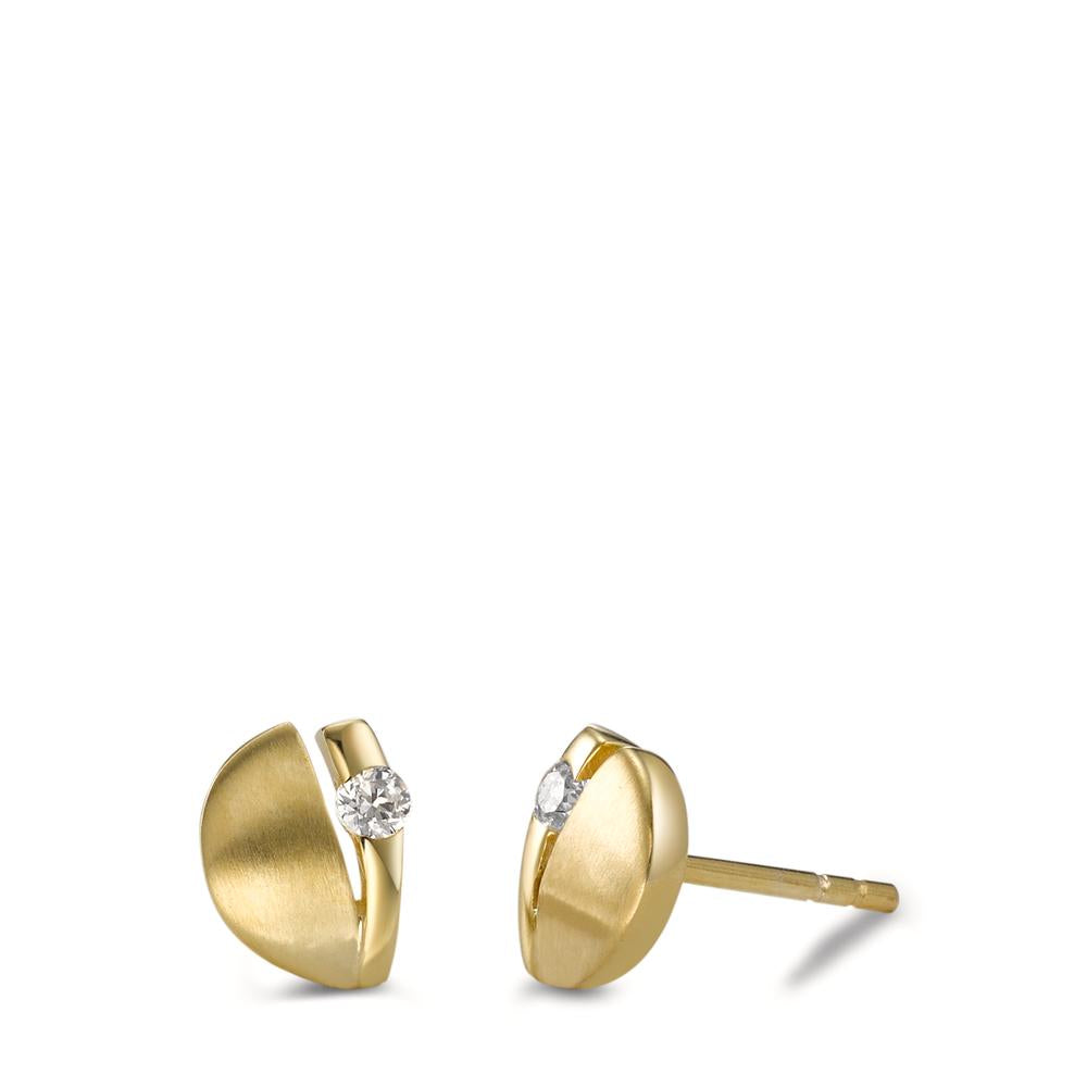 Pendientes Oro amarillo de 375/9K Circonita 2 piedras