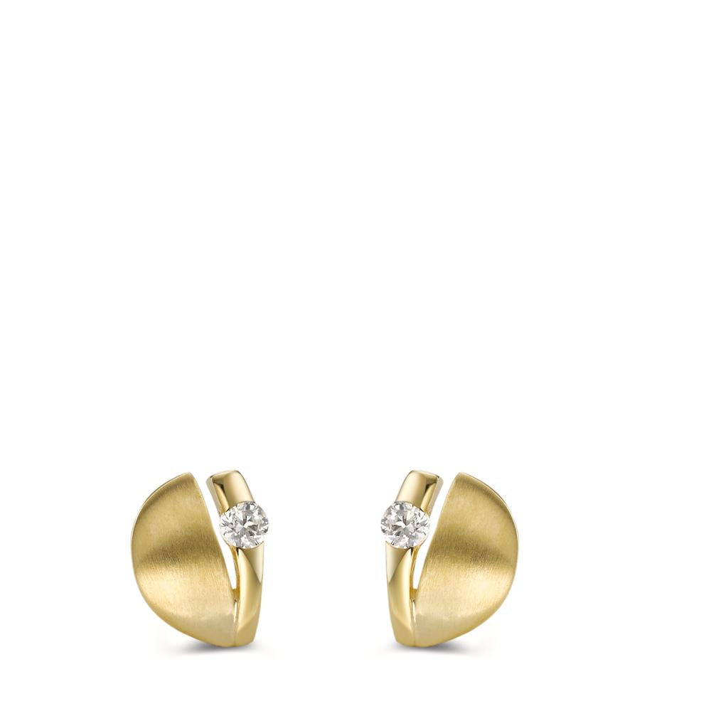 Pendientes Oro amarillo de 375/9K Circonita 2 piedras