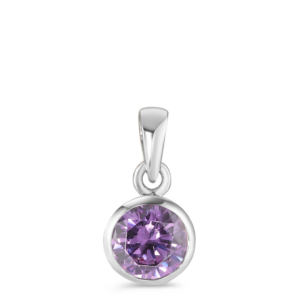 Colgante Plata Circonita Violeta Rodio plateado Ø7.5 mm