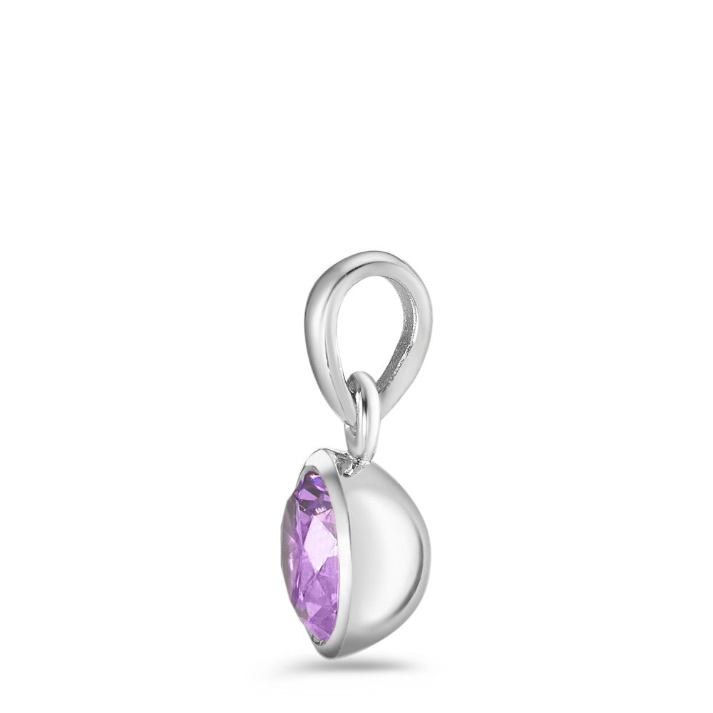 Colgante Plata Circonita Violeta Rodio plateado Ø7.5 mm