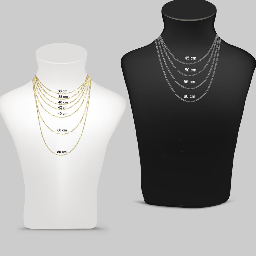 Collar Plata Amarillo Dorado 40-42 cm