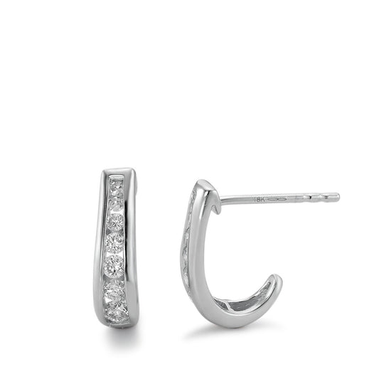 Pendientes 750/oro blanco de 18 quilates Diamante 0.25 ct, 14 piedras, w-si