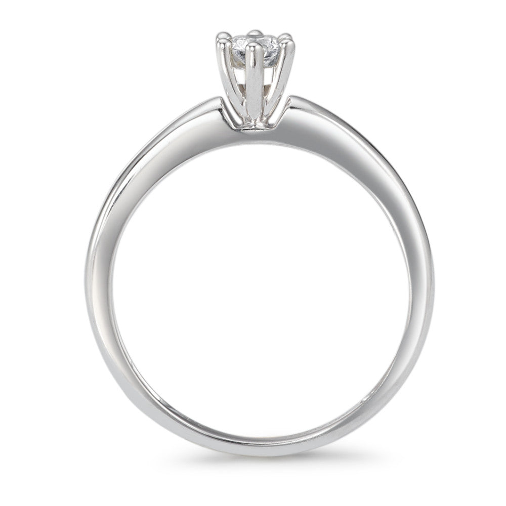 Anillo solitario 750/oro blanco de 18 quilates Diamante 0.15 ct, w-si