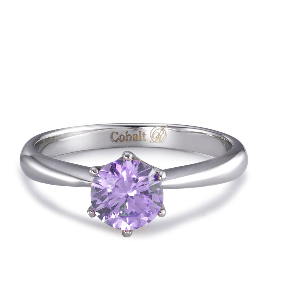 Anillo solitario Cobalto Circonita Violeta