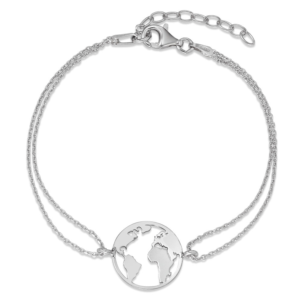 Pulsera Plata Rodio plateado globo 16-19 cm