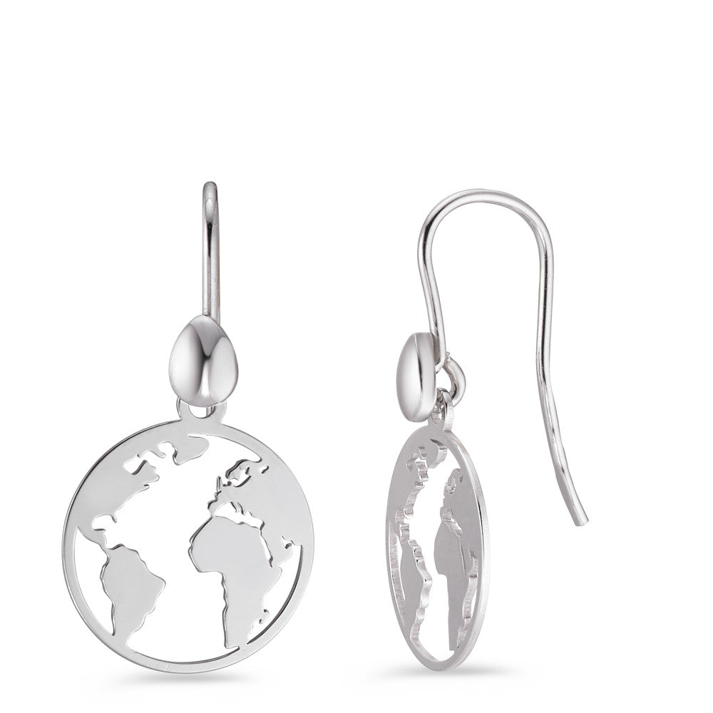 Pendientes Plata Rodio plateado globo Ø15 mm