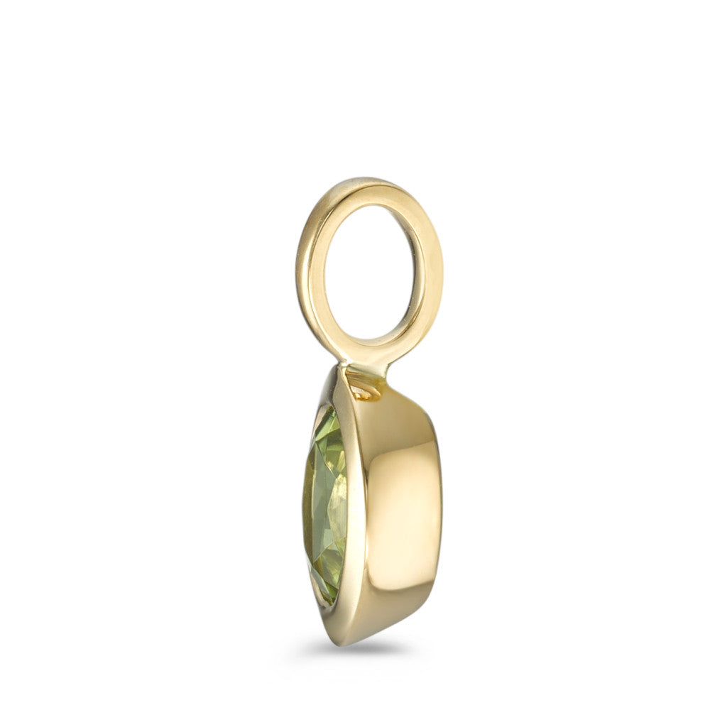 Colgante 750/oro amarillo de 18 quilates Peridoto Ø8 mm