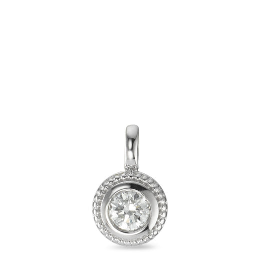 Colgante 750/oro blanco de 18 quilates Diamante 0.15 ct, w-si Ø6 mm