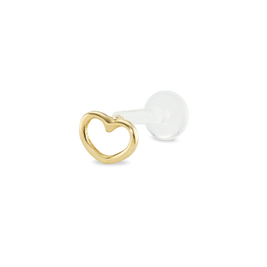 Piercing 750/oro amarillo de 18 quilates Corazón Ø5 mm