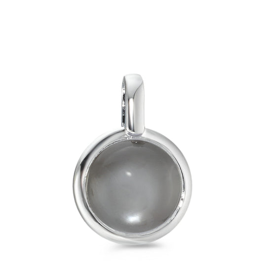 Colgante Plata Piedra de la luna Gris Rodio plateado Ø12.5 mm