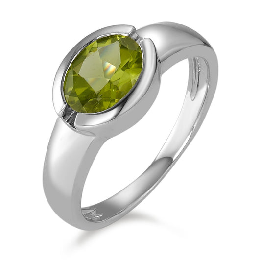 Anillo de dedo Oro blanco de 375/9 quilates Peridoto