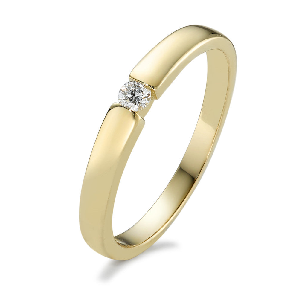 Anillo solitario Oro amarillo de 585/14 kt. Diamante 0.06 ct, w-si