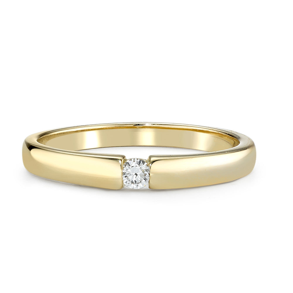 Anillo solitario Oro amarillo de 585/14 kt. Diamante 0.06 ct, w-si