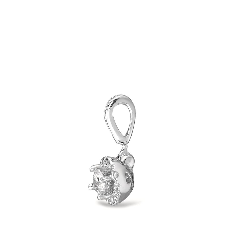 Colgante 750/oro blanco de 18 quilates Diamante 0.16 ct, w-si Ø5.5 mm