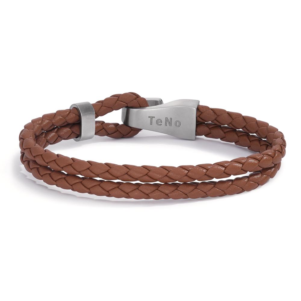 Pulsera Acero inoxidable, Cuero 23 cm