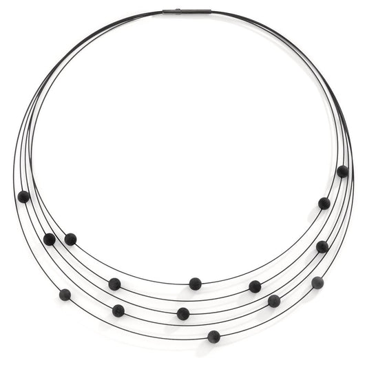 Collar Acero inoxidable, Carbón Negro Recubierto de IP 42 cm