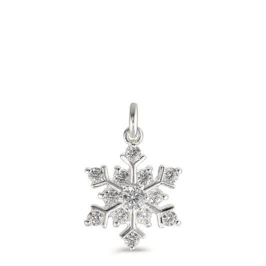 Colgante Plata Circonita Copo de nieve Ø13 mm