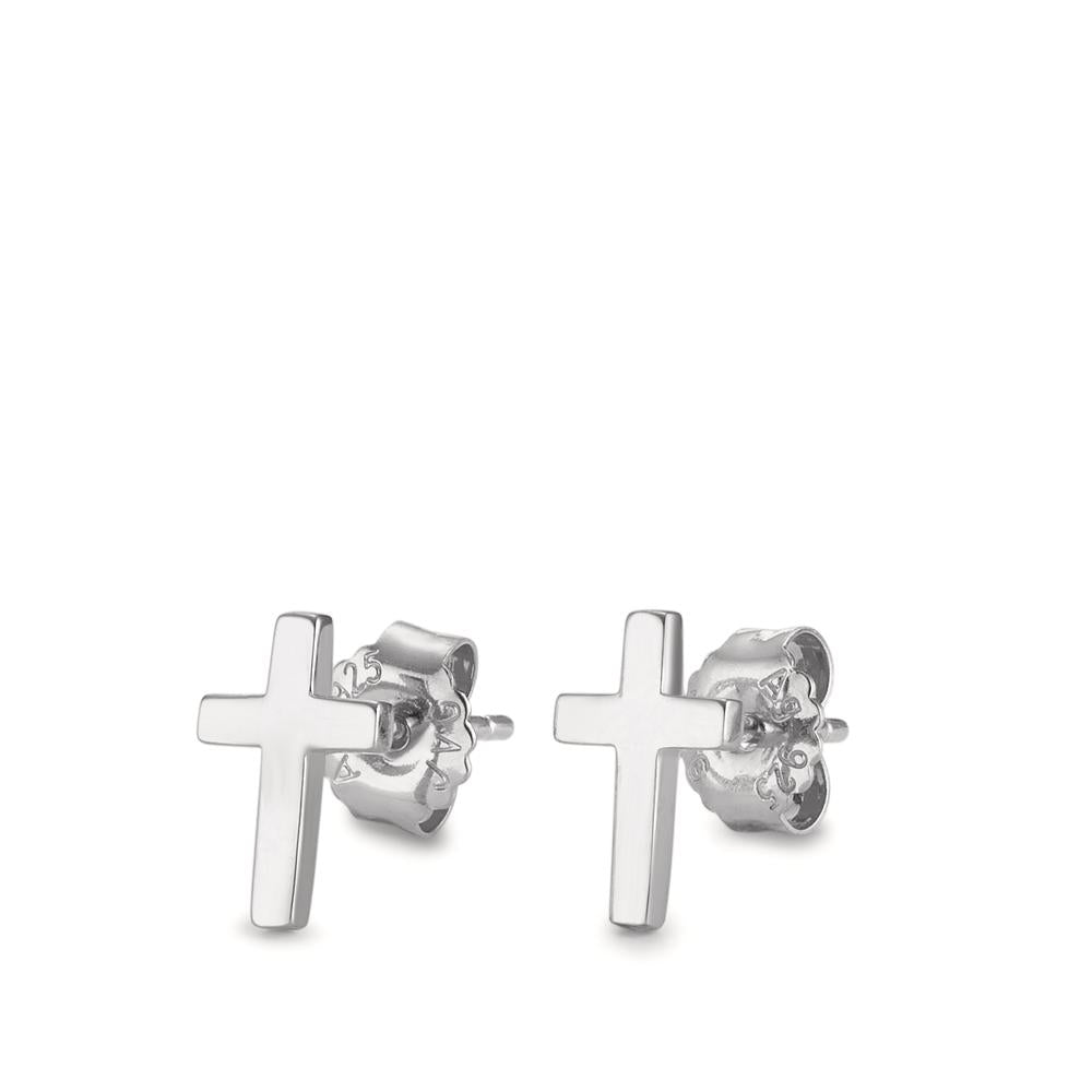 Pendientes Plata Plata Rodio plateado Cruz