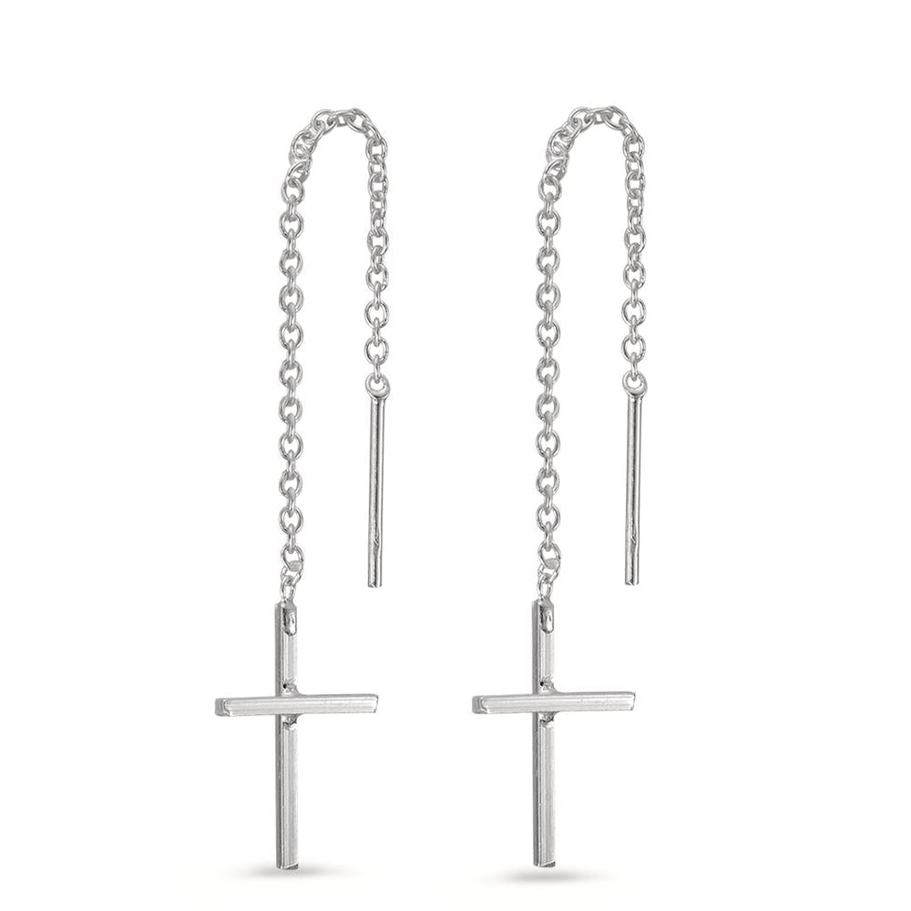 Aretes Plata Cruz