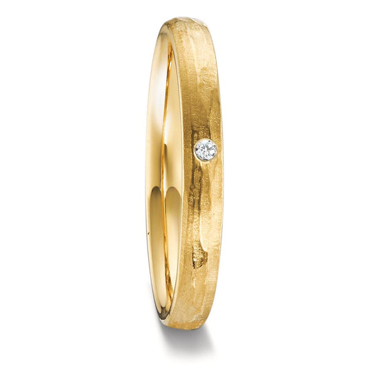 Anillo de pareja 750/oro amarillo de 18 quilates Diamante 0.02 ct, w-si