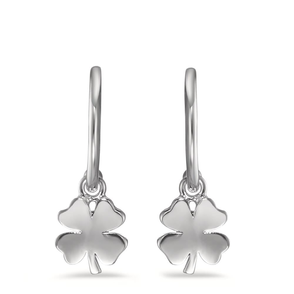 Pendientes Plata Rodio plateado Trébol Ø7.5 mm