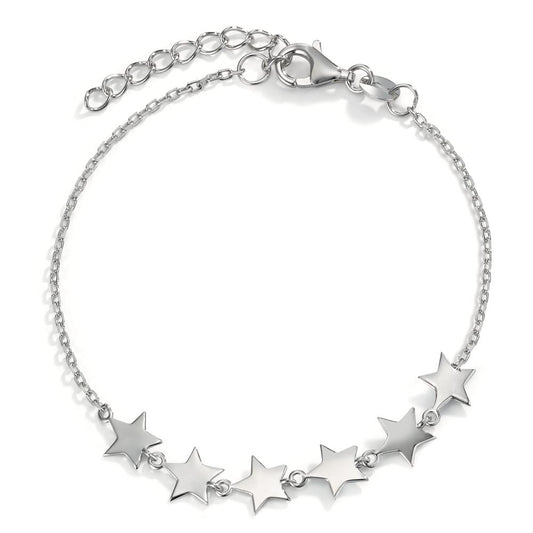 Pulsera Plata Rodio plateado estrella 16-19 cm