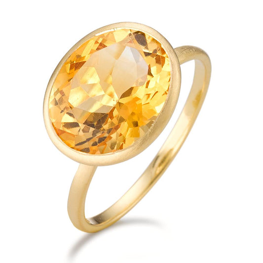 Anillo de dedo Plata Citrino Amarillo Dorado