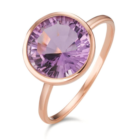 Anillo de dedo Plata Amatista Rosa Dorado Ø11.5 mm