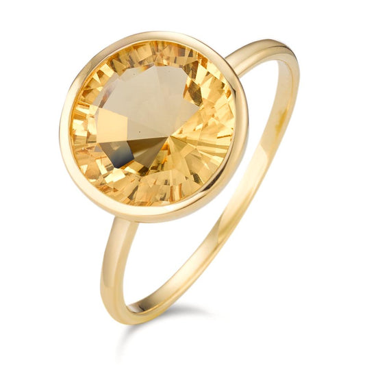 Anillo de dedo Plata Citrino 3.35 ct Amarillo Dorado Ø11.5 mm