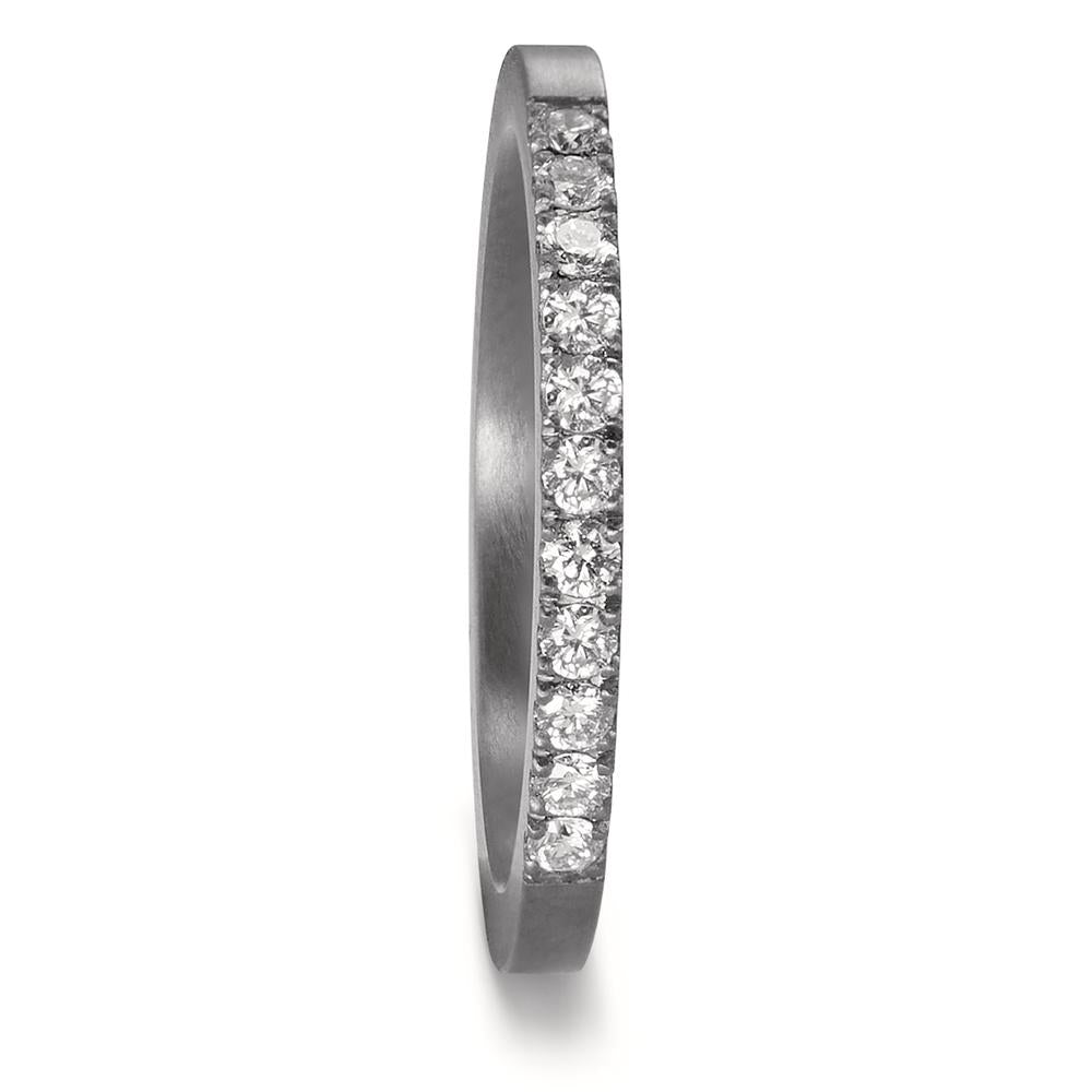 Anillo de memoria Tántalo Diamante 0.22 ct, 11 piedras, w-si