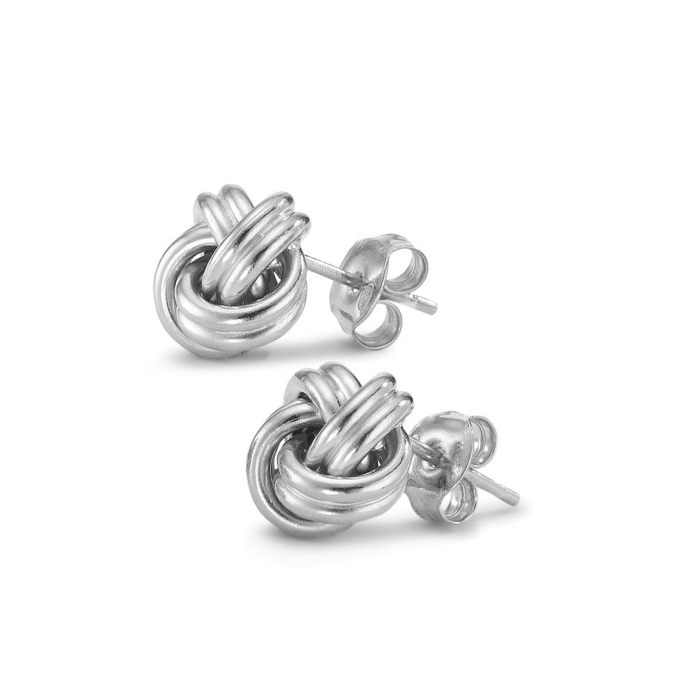 Pendientes Plata Rodio plateado nodo Ø10 mm