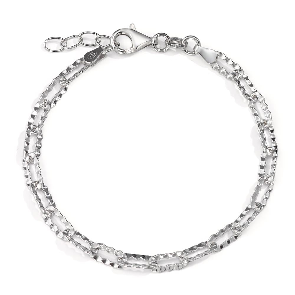 Pulsera Plata Rodio plateado 17.5-19.5 cm