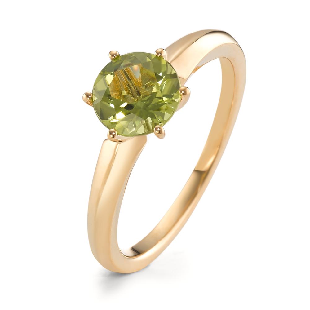 Anillo de dedo 750/oro amarillo de 18 quilates Peridoto