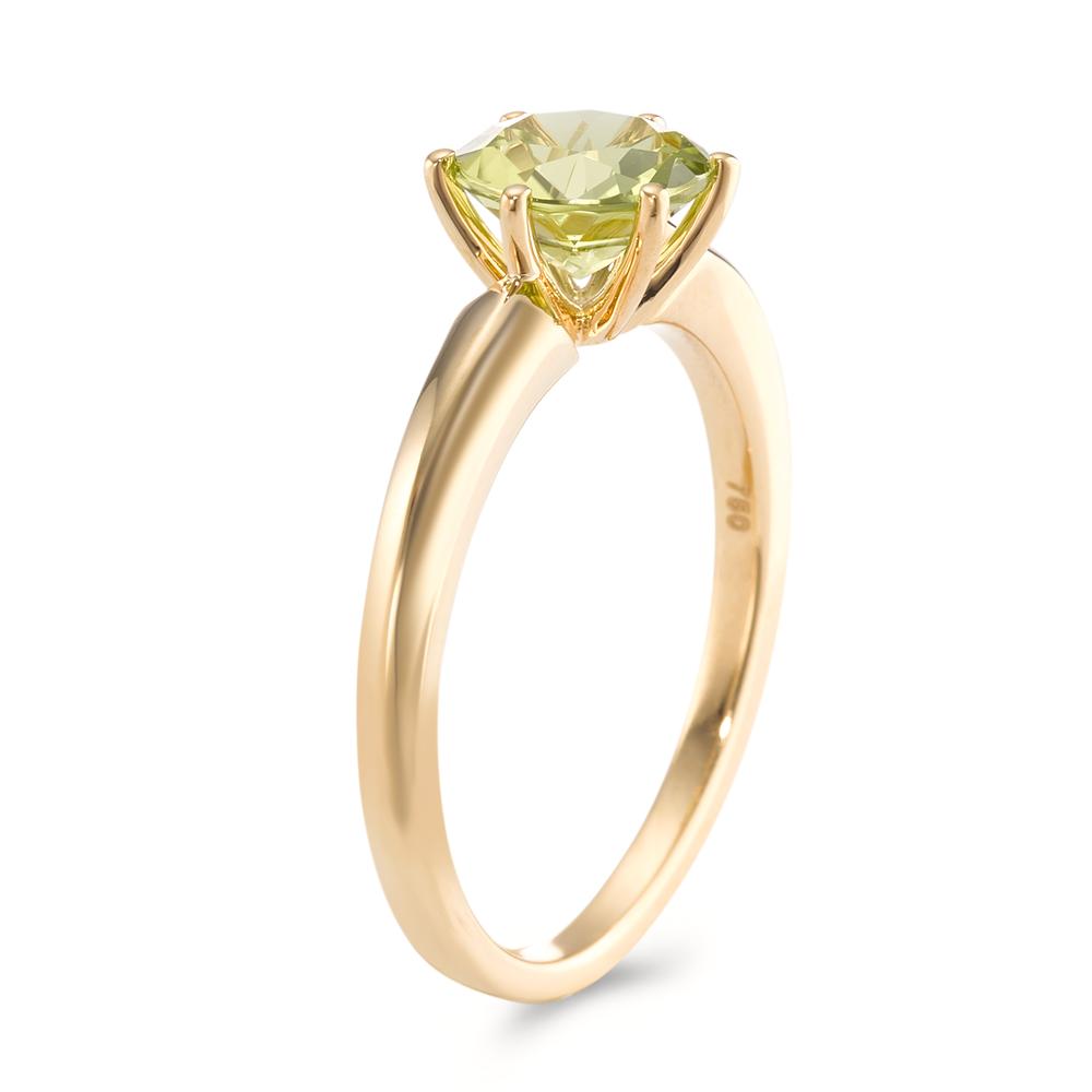 Anillo de dedo 750/oro amarillo de 18 quilates Peridoto