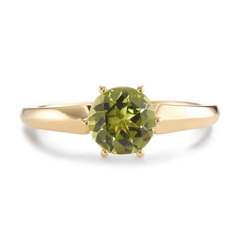 Anillo de dedo 750/oro amarillo de 18 quilates Peridoto