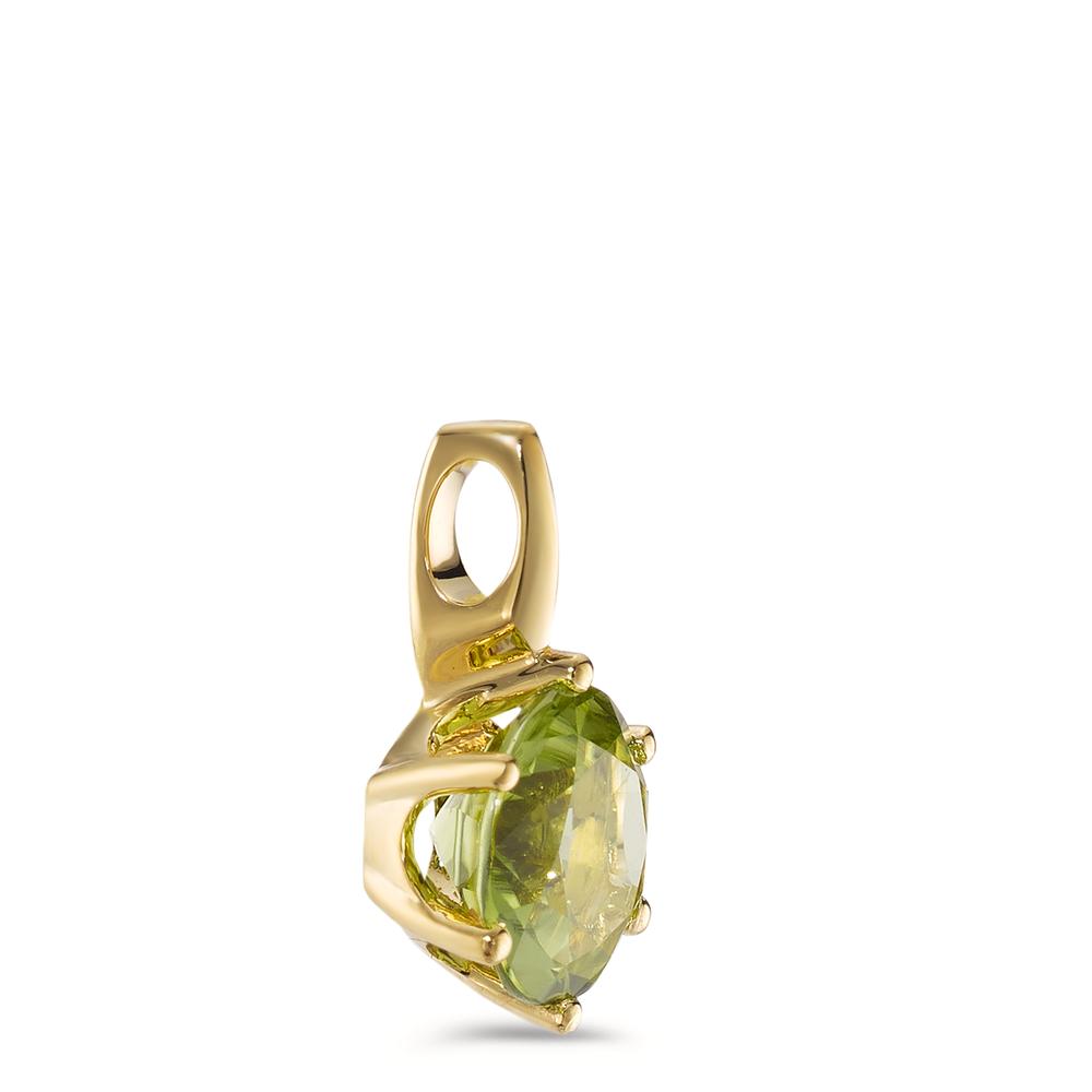 Colgante 750/oro amarillo de 18 quilates Peridoto Ø7 mm